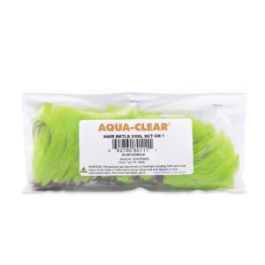 Aqua-Clear, Hair Buck Tails, Flounder / Fluke / Sea Trout / Weakfish / Croaker, 3/0 XL Nickel Octopus Hook, Chartreuse Hair, 50 pc