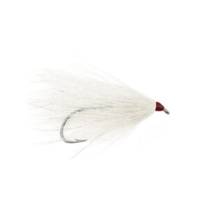 Aqua-Clear, Hair Buck Tails, Flounder / Fluke / Sea Trout / Weakfish / Croaker, 3/0 XL Nickel Octopus Hook, White Hair, 4 pc