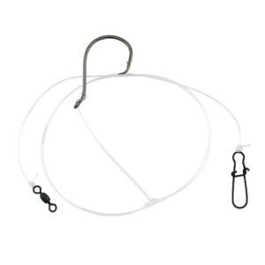 Aqua-Clear, Catfish Dropper Loop Rig, 7/0 Ultra Thin Demon Circle Hook, AFW Swivel, 60 lb / 27.2 kg Grand Slam Mono, 3 in / 7.62 cm Dropper Loop