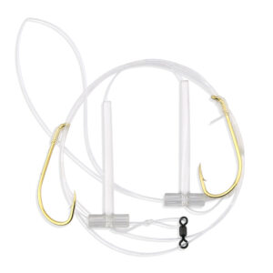 Aqua-Clear, Hi-Lo Cod Pollock Rig, 3/0 Gold Color Octopus Hooks, AFW Swivel, 40 lb / 18.1 kg Grand Slam Mono, T-Standoff