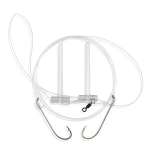 Aqua-Clear, Hi-Lo Plain Rig, Flounder / Fluke / Sea Trout / Croaker, 3/0 XL Nickel Hook, AFW Swivel, 40 lb / 18.1 kg Grand Slam Mono, T-Standoff