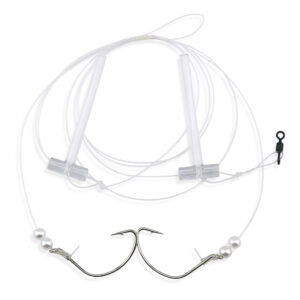 Aqua-Clear, Hi-Lo Plain Rig, Flounder / Fluke / Sea Trout / Croaker, 2/0 Bronze Octopus Hook, AFW Swivel, 40 lb / 18.1 kg Grand Slam Mono, T-Standoff