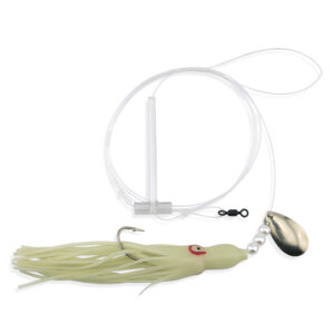 Aqua-Clear, Single Rig, Fluke/Flounder/SeaTrout/Weakfish/Croaker, 3/0 XL Hook, AFW Swivel, 40 lb / 18.1 kg Grand Slam Mono, T-Standoff