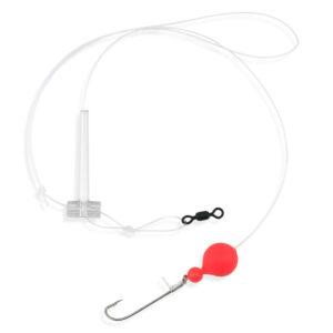 Aqua-Clear, Hi-Lo Rig, Kingfish / Spot / Perch, Size 8 XL Hooks, AFW Swivel, 25 lb / 11.3 kg Grand Slam Mono, T-Standoff, Red Bead, Red Float