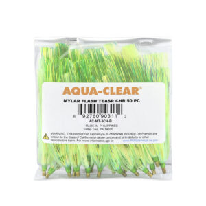 Aqua-Clear, Mylar Flash Teaser, Chartreuse, 3.5 in / 8.9 cm, 50 pc
