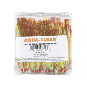 Aqua-Clear, Mylar Flash Teaser, Orange, 3.5 in / 8.9 cm, 50 pc