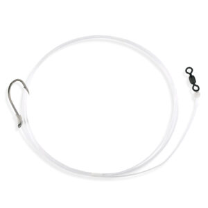 Aqua-Clear, Spade Fish Snelled Hooks, Size 1 Ultrapoint Red Hooks, Dual T-Standoffs, 30 lb / 13.6 kg Triple Fish Fluorocarbon 36 in / 91.4 cm, 1 pc