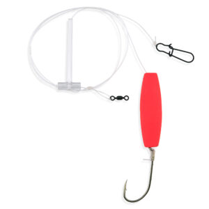 Aqua-Clear, Surf Rig, Floulder / Fluke / Striped Bass / Weakfish / Bluefish, T-Standoff, 6/0 Bronze Bait Holder Hook, AFW Swivel, 60 lb / 27.2 kg Grand Slam Mono, Cigar Float