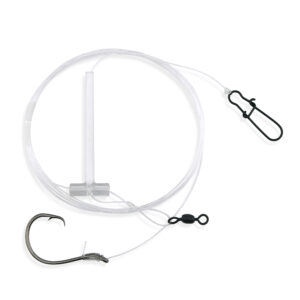 Aqua-Clear, Dropper Rig, Striped Bass / Rockfish / Drum, 7/0 Ultra Thin Demon Circle Hook, AFW Swivel, 60 lb / 27.2 kg Grand Slam Mono 5 ft / 1.52 m, T-Standoff