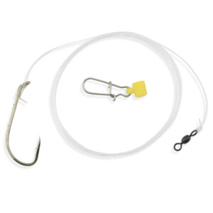 Aqua-Clear, Large Bait Chunkin Rig, StripedBass/Rockfish/Drum, 9/0 Bronze Bait Holder Hook With Fish Finder, 60 lb / 27.2 kg GS Mono 4 ft / 1.2 m, Braid Resistant Fish Finder