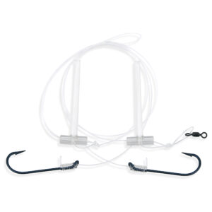 Aqua-Clear, Hi-Lo Combo Rig, Tautog / Blackfish / Sheepshead, Size 6 Virginia Hook, 9 in / 22.9 cm Leads, AFW Swivel, 60 lb / 27.2 kg Grand Slam Mono, T-Standoff