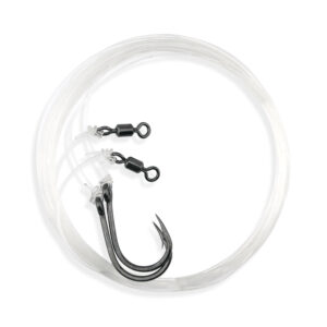 Aqua-Clear, Tuna Rig, 6/0 Mustad Ultra-Point Hook, AFW Mighty Mini Swivel, Hi-Seas 80 lb / 36.36 kg Fluorocarbon