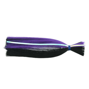 Billy Baits, Billy Witch Lure, Black/Purple Stripe Skirt, Weighted Head, 6.5 in / 16.5 cm