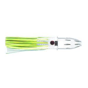 Billy Baits, Mister Big Lure, Chartreuse/Green Mylar Skirt, 16 oz / 453 g Head, 9 in / 22.8 cm