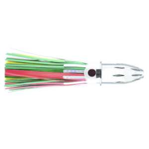 Billy Baits, Mister Big Lure, Green/Chartreuse/Pink Mylar Skirt, 16 oz / 453 g Head, 9 in / 22.8 cm
