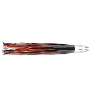 Billy Baits, Mister Big Lure, Black-Foil/Red PVC Skirt, 16 oz / 453 g Head, 16 in / 40.6 cm