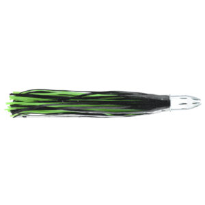 Billy Baits, Mister Big Lure, Black-Foil/Green PVC Skirt, 16 oz / 453 g Head, 16 in / 40.6 cm
