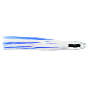 Billy Baits, Mister Big Lure, Ultimate Series, Tie on Skirt Version, White/Blue PVC Skirt, XXL, 41 oz / 1077 g Head, 16 in / 40.6 cm