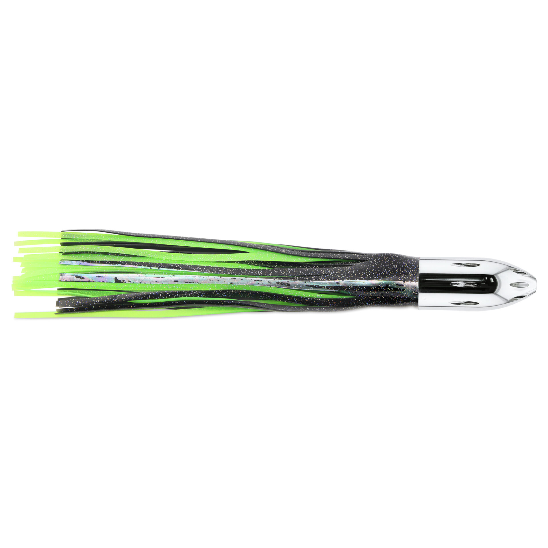 Billy Baits, Mister Big Lure, Ultimate Series, Tie on Skirt Version, Black/Green PVC Skirt, XL, 16 oz / 454 g Head, 16 in / 40.6 cm - Image 3