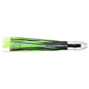 Billy Baits, Mister Big Lure, Ultimate Series, Tie on Skirt Version, Black/Green PVC Skirt, XXL, 41 oz / 1077 g Head, 16 in / 40.6 cm