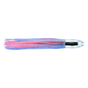 Billy Baits, Mister Big Lure, Ultimate Series, Tie on Skirt Version, Blue Dot 2 Red Veins/Pink PVC Skirt, XL, 16 oz / 454 g Head, 16 in / 40.6 cm