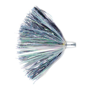 Billy Baits, Micro Mini Lure, Pearl/Blue Shimmer Skirt, Weighted Head, 2.5 in / 6.4 cm