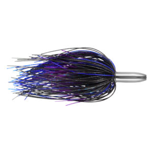 Billy Baits, Mini Turbo Slammer Lure, Black/Purple/Purple Firetip, Concave Head, 5.5 in / 14 cm