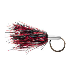 Billy Baits, Mini Turbo Slammer Rigged & Ready, Black-Red/Red, 7/0 Mustad Hook, AFW Swivel, 135 lb / 61 kg AFW Cable, 3 ft / 0.9 m