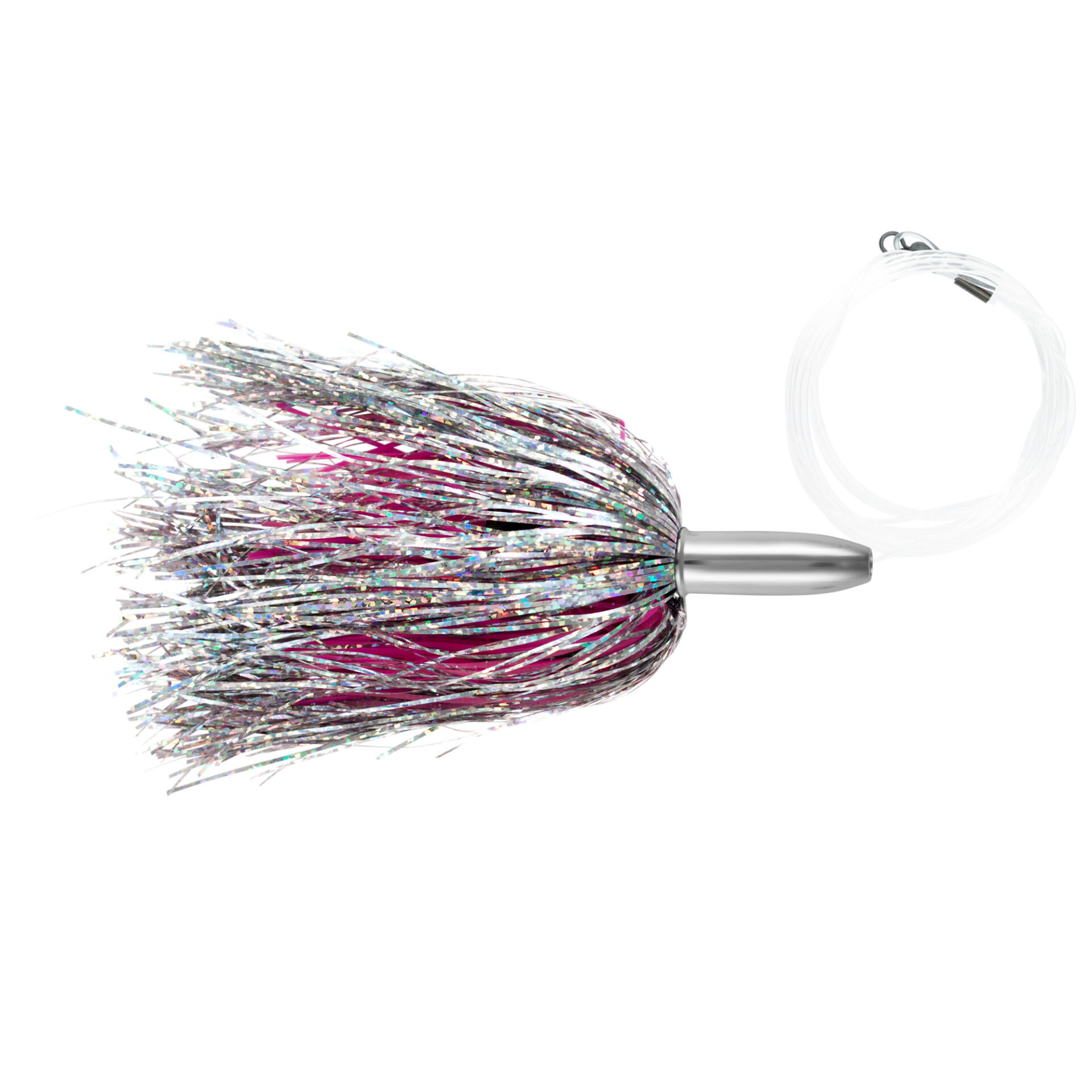Billy Baits, Mini Turbo Slammer Rigged & Ready, Pink-Silver/Pink, Concave Head, 7/0 Mustad Hook, AFW Swivel, 100 lb / 45.3 kg Grand Slam Mono Line, 6 ft / 1.8 m