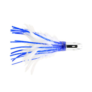 Billy Baits, Smoke Rattle & Troll Feather Lure, Blue/Wht 6 oz / 170 g Head, 8 in / 20.3 cm