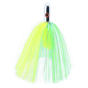 Billy Baits, Turbo Slammer Lure, Large 2.5 oz / 70.9 g, Chrome Head, Green/Chartreuse, Pearl/Crystal Flash, 8.25 in / 21.6 cm