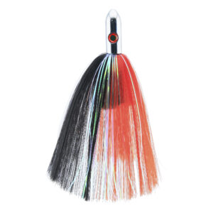 Billy Baits, Turbo Slammer Lure, Large 2.5 oz / 70.9 g, Chrome Head, Black/Red, Black Flash, 8.25 in / 21.6 cm