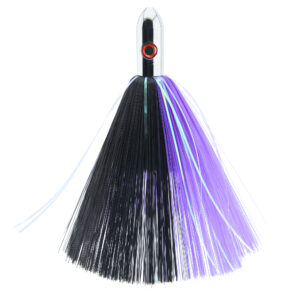 Billy Baits, Turbo Slammer Lure, Medium 1.75 oz / 49.6 g, Chrome Head, Black/Purple, BlackFlash, 6.75 in / 17.1 cm