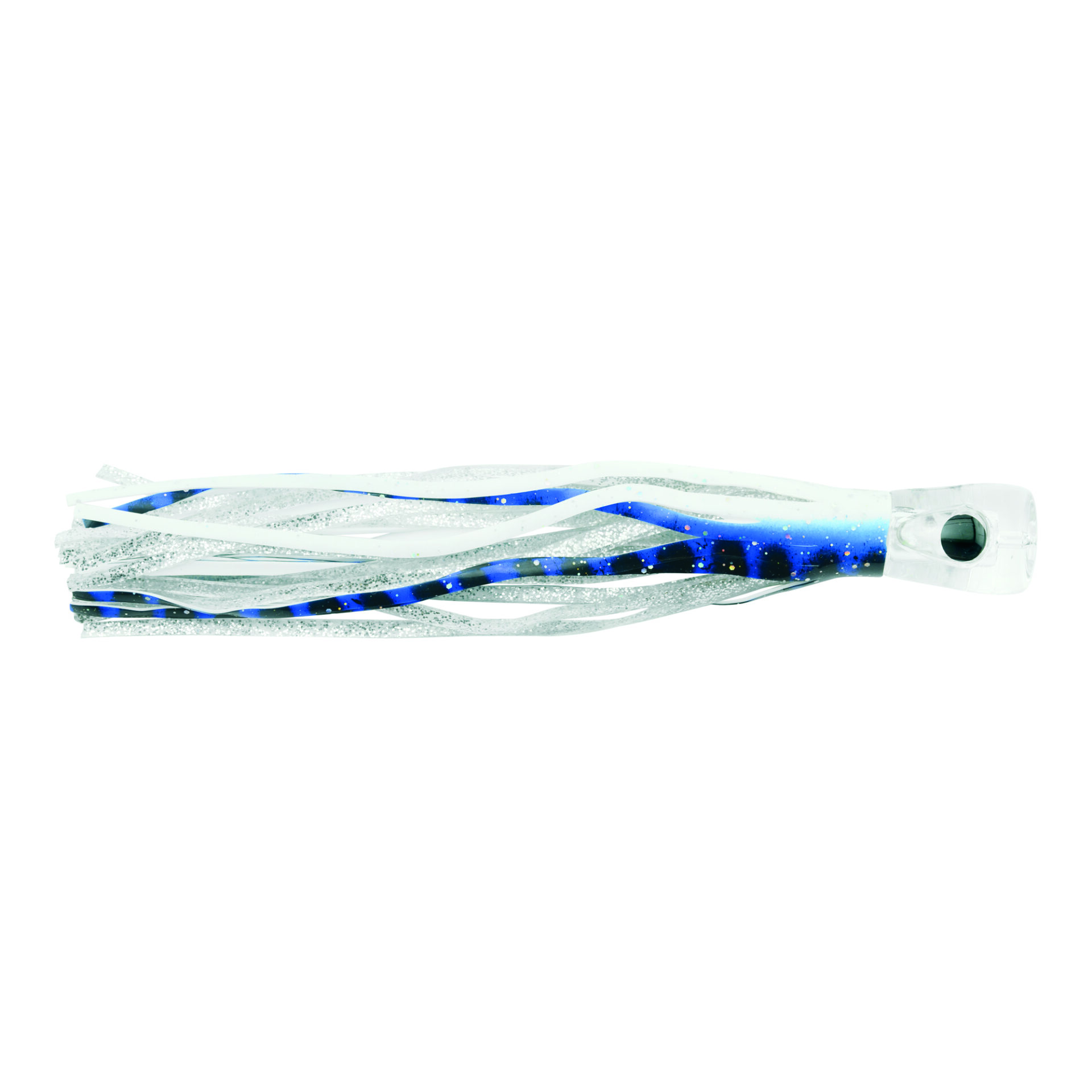 C&H, Alien Lure, Blue/White Belly Vinyl Skirt, Concave Head, Hologram Eye, 7.5 in / 19.0 cm