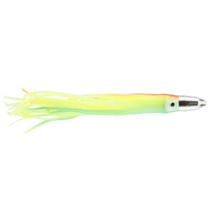C&H, Jet Head Lure, Green/Yellow Skirt, 2.5 oz / 70.8 g Chrome Head, 9 in / 22.8 cm