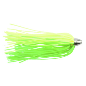 C&H, King Buster Lure, Fluorescent Green/Chartreuse Skirt, 1/8 oz / 3.5 g Head, 2.5 in / 6.35 cm, 3 pc