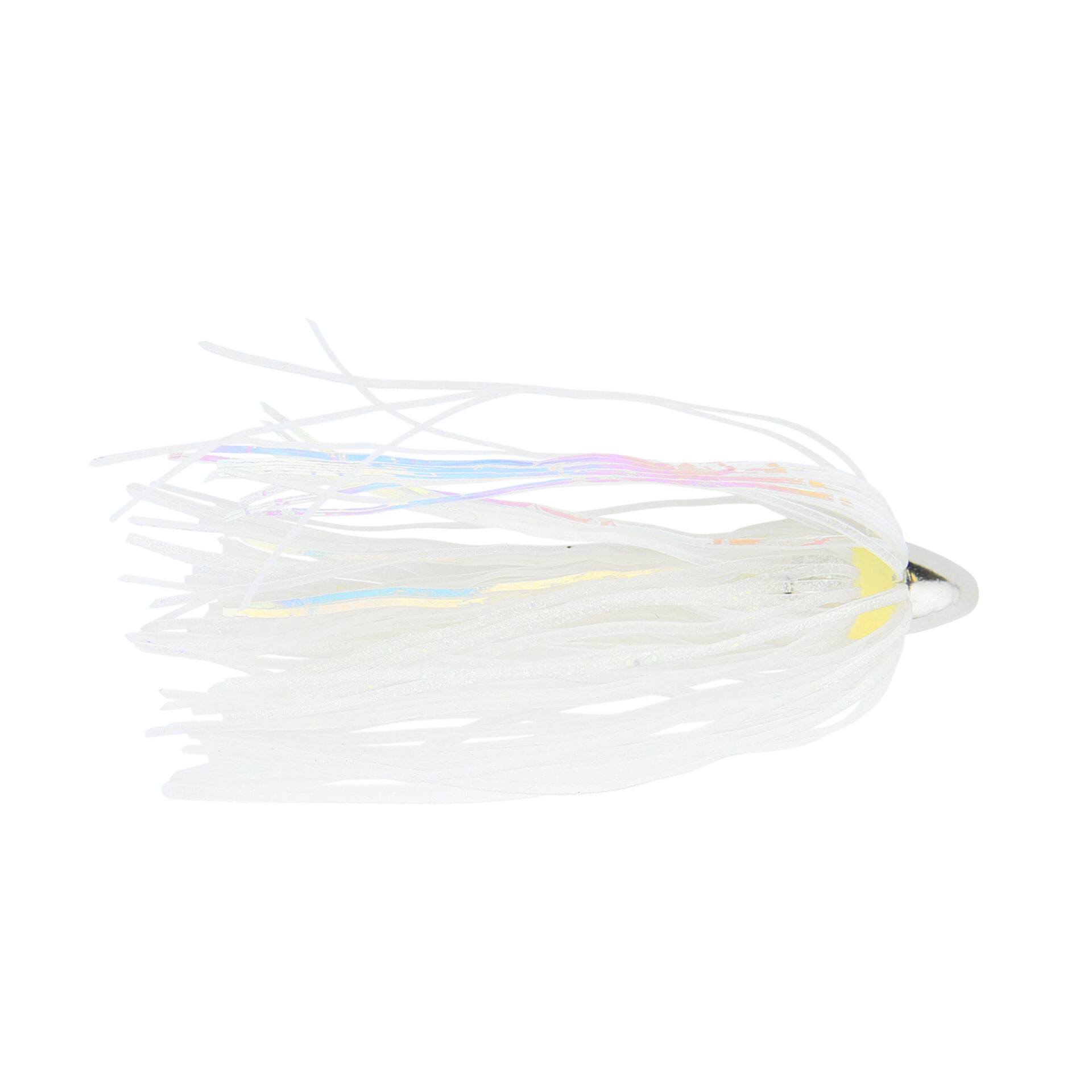 C&H, King Buster Lure, Clear Silver Fleck/Pearl Skirt, 1/8 oz / 3.5 g Head, 2.5 in / 6.35 cm, 3 pc