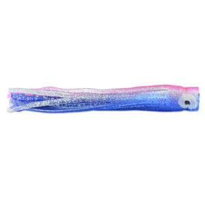 C&H, Lil Bubbler Lure, Blue/Silver/Pink Skirt, Concave Head, 5.5 in / 14 cm