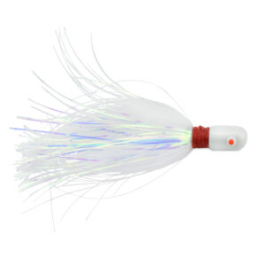 C&H, Pearl Baby Lure, Pearl Tinsel Skirt, 3/4 oz / 21.2 g Head, 2.5 in / 6.35 cm