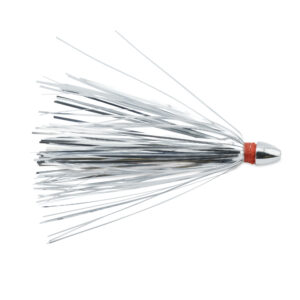 C&H, Pearl Baby Lure, Silver Tinsel Skirt, 1/8 oz / 3.54 g Head, 2.5 in / 6.35 cm