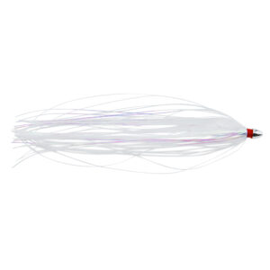 C&H, Pearl Baby Long Lure, Pearl Tinsel Skirt, 1/8 oz / 3.54 g Head, 7.25 in / 18.4 cm