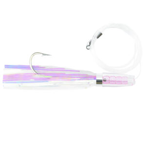 C&H, Rattle Jet Rigged & Ready, Oyster Pearl Mylar Skirt, 7/0 Mustad Hook, AFW Swivel, 100 lb / 45.3 kg Grand Slam Mono Line, 6 ft / 1.8 m