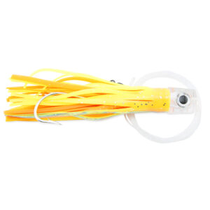 C&H, Lil Stubby Rigged and Ready, Chartreuse/Orange Skirt, 7/0 Mustad Hook, AFW Swivel, 100 lb / 45.3 kg Grand Slam Mono Line, 6 ft / 1.8 m