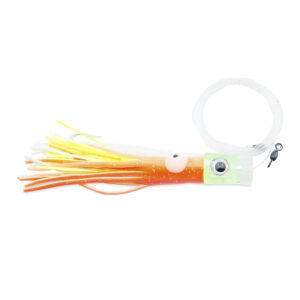 C&H, Stubby Bubbler Rigged & Ready, Orng/White/Chartreuse Skirt, 7/0 Mustad Hook, AFW Swivel, 100 lb / 45.3 kg Grand Slam Mono Line, 6 ft / 1.8 m