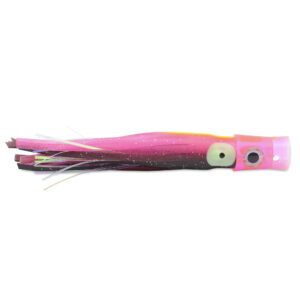 C&H, Stubby Bubbler Lure, Black/Pink/Pear Mylarl Skirt, 5.5 in / 13.9 cm