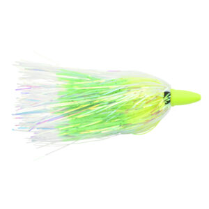 C&H, Smoker Choker Lure, Chartreuse/Green/Pearl Skirt, Luminescent Head, 4 in / 10.1 cm