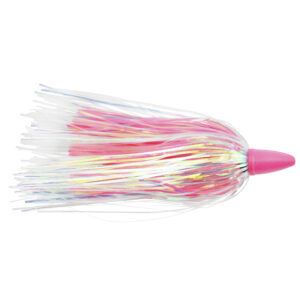 C&H, Smoker Choker Lure, Pink/Pearl Skirt, Luminescent Head, 4 in / 10 cm