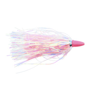 C&H, Smoker Choker Lure, Pink/Glow Pearl Skirt, Luminescent Head, 4 in / 10 cm