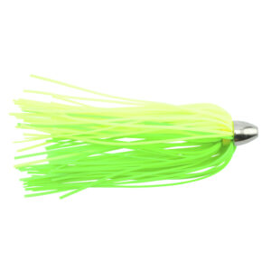 C&H, King Buster Lure, Fluorescent Green/Chartreuse Skirt, 1/8 oz / 3.5 g Head, 2.5 in / 6.35 cm, 100 pc