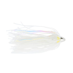 C&H, King Buster Lure, Clear Silver Fleck/Pearl Skirt, 1/8 oz / 3.5 g Head, 2.5 in / 6.35 cm, 100 pc